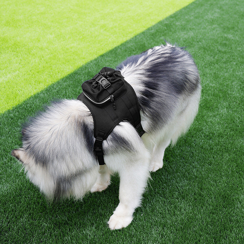 Size L Black Ultimate Dog Harness Vest with Backpack - Padded, Reflective & Adjustable for Medium to Large Breeds Tristar Online