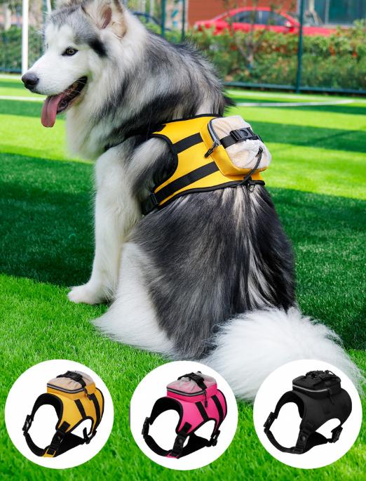 Size L Black Ultimate Dog Harness Vest with Backpack - Padded, Reflective & Adjustable for Medium to Large Breeds Tristar Online