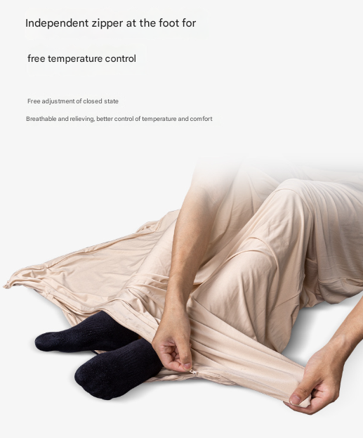 Grey Ultra-Stretch Sleeping Bag Liner - Portable & Lightweight Envelope Sleep Sack for Camping & Travel Tristar Online