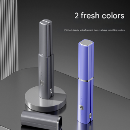 Purple Compact Cordless Hair Straightener - Portable 2-in-1 Mini Flat Iron, USB-C Rechargeable for Travel & Touch-ups Tristar Online