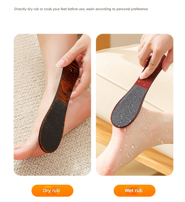 Reddish Brown Professional Pedicure Foot File 10-Pack - Double-Sided Callus Remover with Wooden Handle Tristar Online