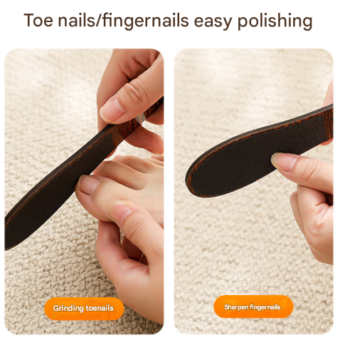 Reddish Brown Professional Pedicure Foot File 10-Pack - Double-Sided Callus Remover with Wooden Handle Tristar Online
