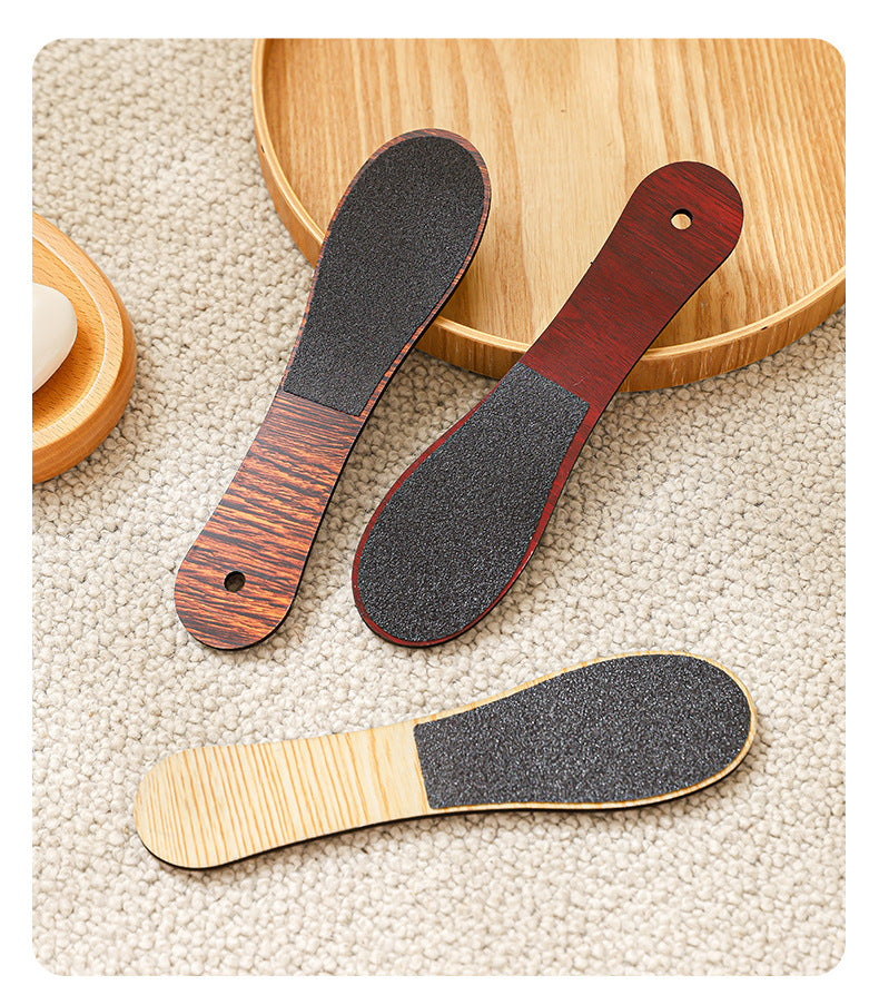 Reddish Brown Professional Pedicure Foot File 10-Pack - Double-Sided Callus Remover with Wooden Handle Tristar Online