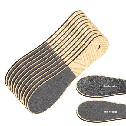 Khaki Professional Pedicure Foot File 10-Pack - Double-Sided Callus Remover with Wooden Handle Tristar Online