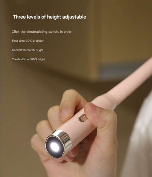 Pink Hands-Free LED Neck Reading Light - USB Rechargeable with 3 Color & Brightness Modes, Flexible Gooseneck for Books, Crafts & Knitting Tristar Online