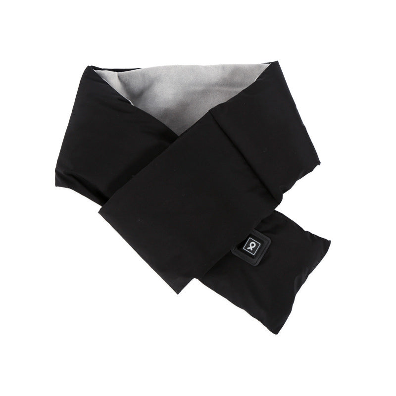 Black USB Electric Heated Scarf - Portable Puffer Neck Warmer with 3-Level Heat Control for Winter Tristar Online