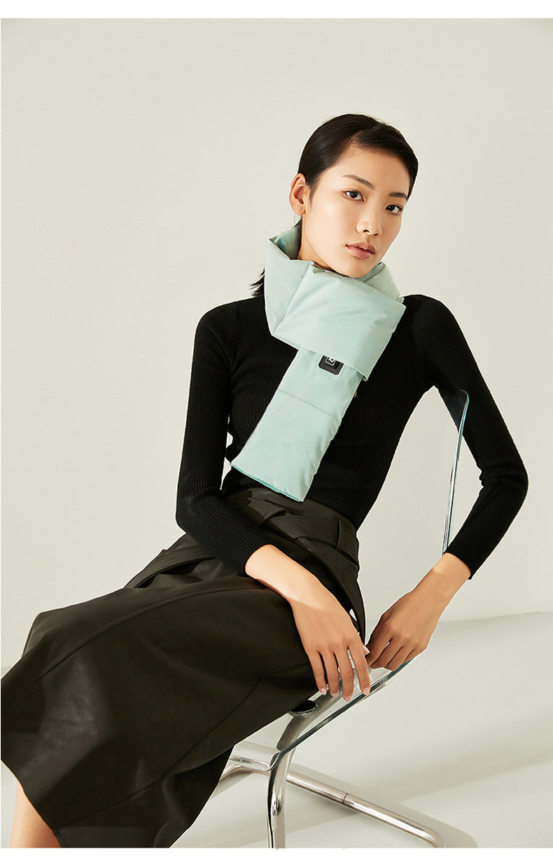 Light Green USB Electric Heated Scarf - Portable Puffer Neck Warmer with 3-Level Heat Control for Winter Tristar Online