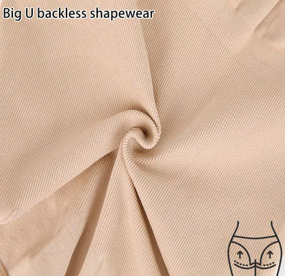 2 Pcs Size L Skin Color Seamless Backless Bodysuit Shapewear - Deep U-Plunge Tummy Control Thong Shaper Tristar Online