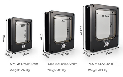 Size L White 4-Way Locking Pet Flap Door for Cats and Small Dogs - Weatherproof Magnetic Cat Door Tristar Online