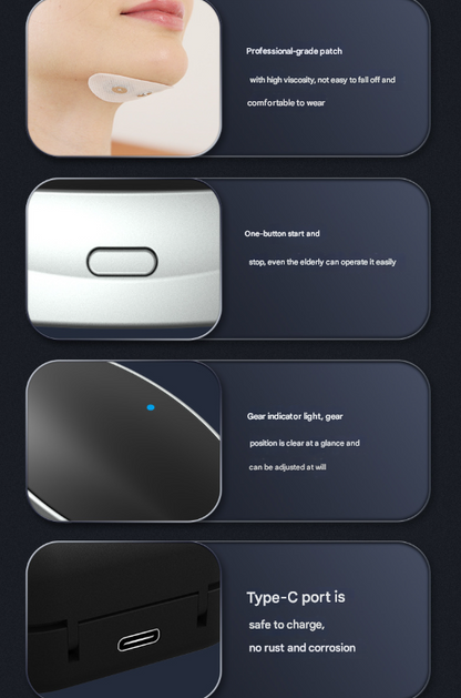 Black Smart Anti-Snoring Device - Rechargeable Pulse Throat Stimulator for Quieter Sleep Tristar Online