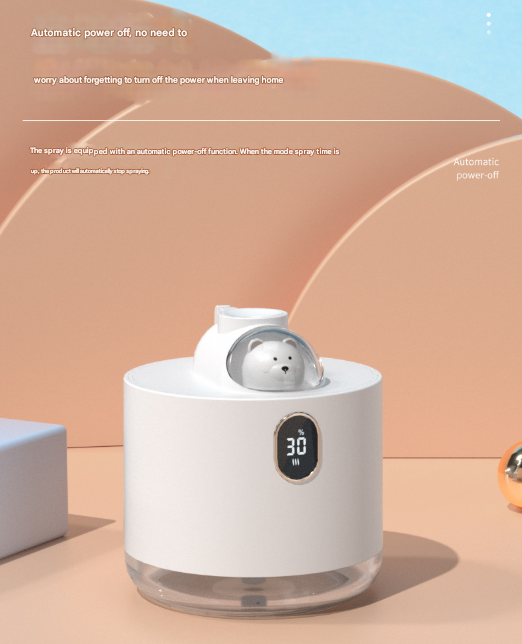 Pink Adorable Space Capsule Humidifier - Portable USB Cool Mist Maker with LED Display & Ambient Night Light Tristar Online