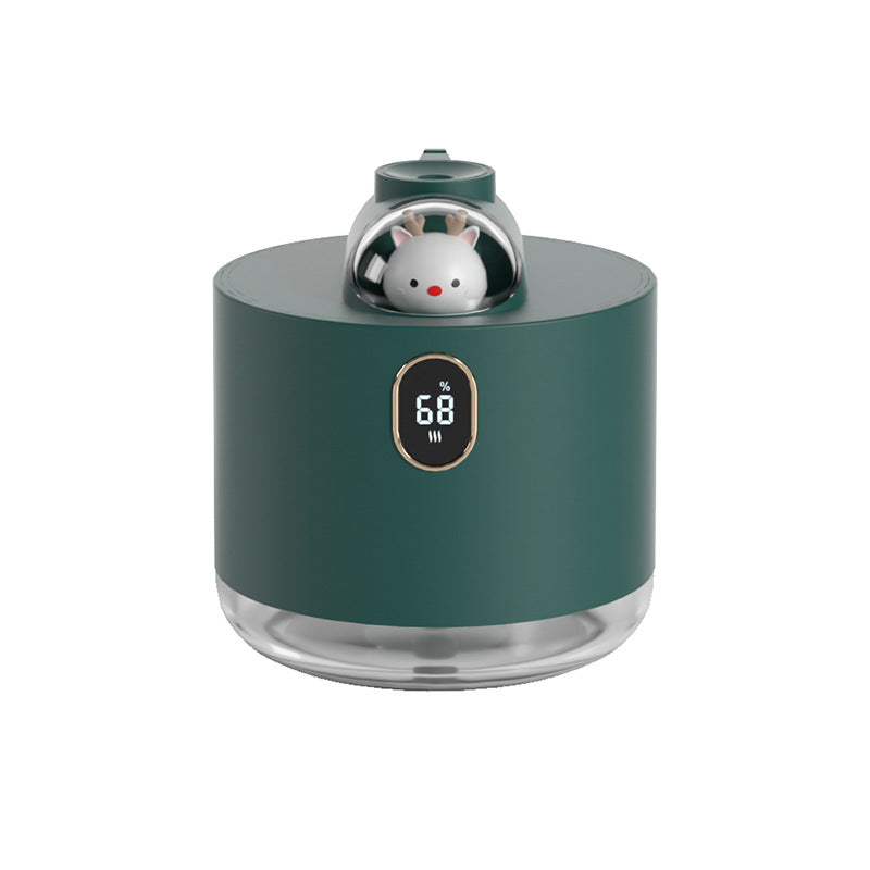 Green Adorable Space Capsule Humidifier - Portable USB Cool Mist Maker with LED Display & Ambient Night Light Tristar Online