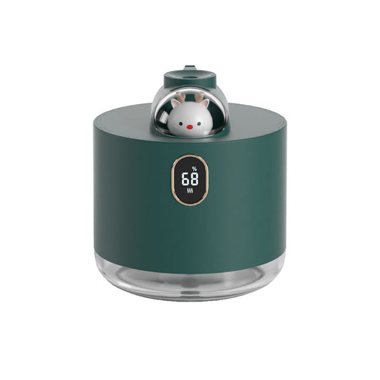 Green Adorable Space Capsule Humidifier - Portable USB Cool Mist Maker with LED Display & Ambient Night Light Tristar Online