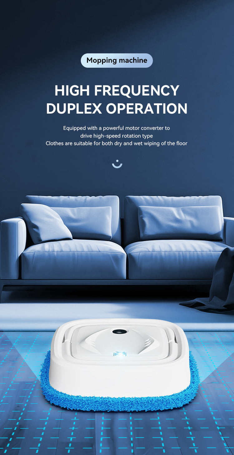 White Smart Robotic Floor Mop with Humidifier Spray - Ultra-Slim Automatic Wet & Dry Floor Cleaner Tristar Online