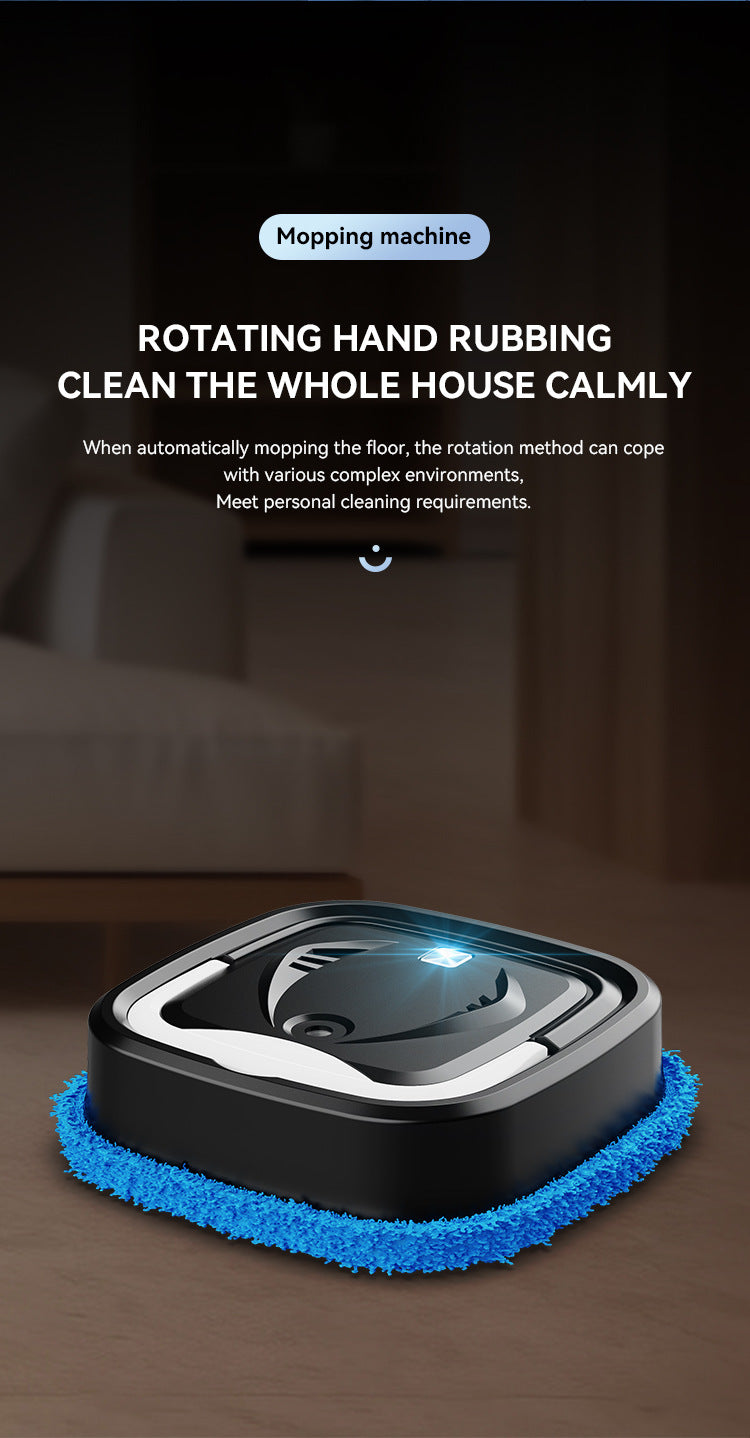 Black Smart Robotic Floor Mop with Humidifier Spray - Ultra-Slim Automatic Wet & Dry Floor Cleaner Tristar Online