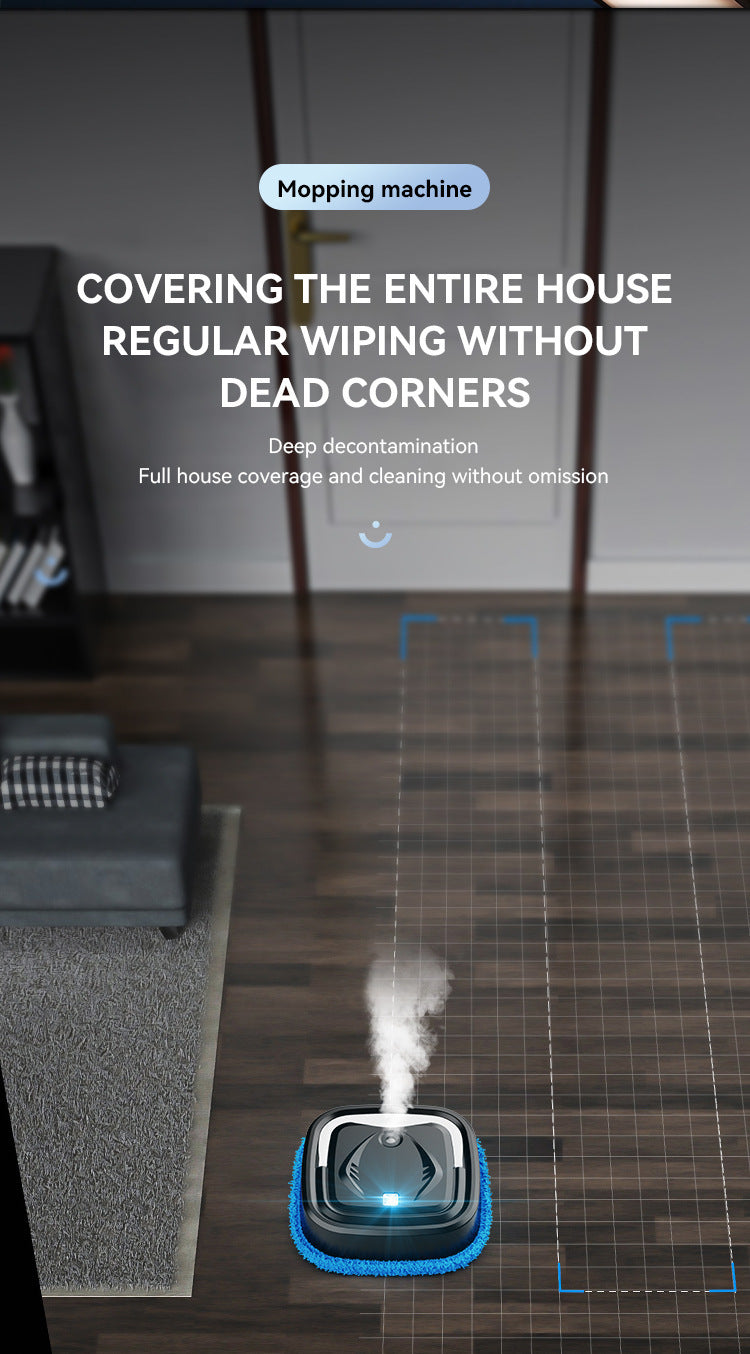 Black Smart Robotic Floor Mop with Humidifier Spray - Ultra-Slim Automatic Wet & Dry Floor Cleaner Tristar Online