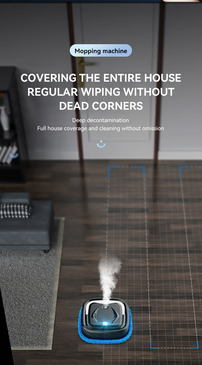 Black Smart Robotic Floor Mop with Humidifier Spray - Ultra-Slim Automatic Wet & Dry Floor Cleaner Tristar Online