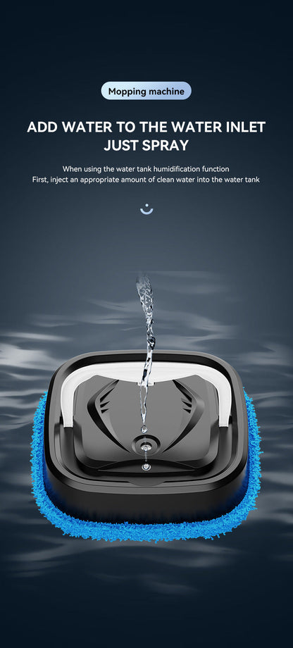 Black Smart Robotic Floor Mop with Humidifier Spray - Ultra-Slim Automatic Wet & Dry Floor Cleaner Tristar Online