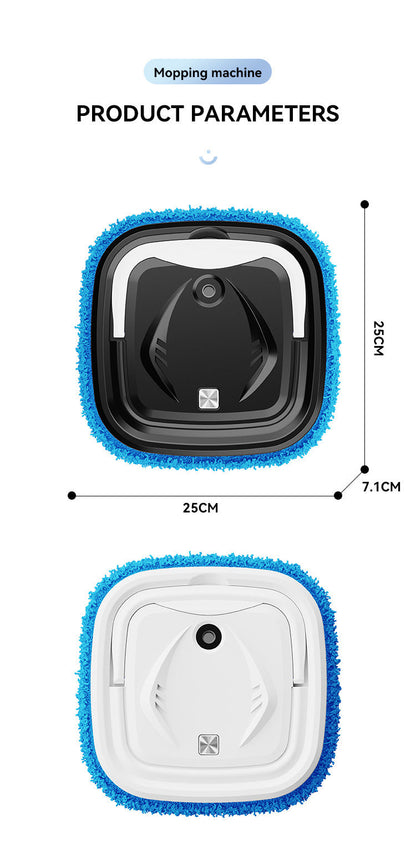 Black Smart Robotic Floor Mop with Humidifier Spray - Ultra-Slim Automatic Wet & Dry Floor Cleaner Tristar Online