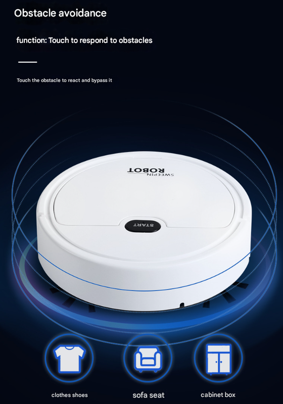 Black 3-in-1 Smart Robot Vacuum Cleaner - Automatic Sweeping, Mopping & Suction for Hard Floors & Pet Hair Tristar Online
