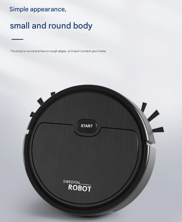 Black 3-in-1 Smart Robot Vacuum Cleaner - Automatic Sweeping, Mopping & Suction for Hard Floors & Pet Hair Tristar Online