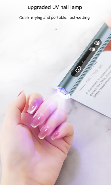 Pink Rechargeable Electric Nail Drill Pen with UV Curing Lamp - Professional All-in-One Manicure Pedicure Kit for Polishing & Gel Removal Tristar Online