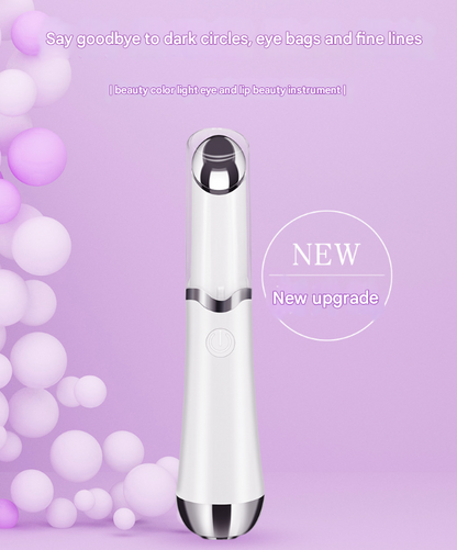 White Sonic Eye & Lip Massager with Red & Blue Light Therapy - Heated Vibrating Wand for Puffiness and Wrinkles Tristar Online