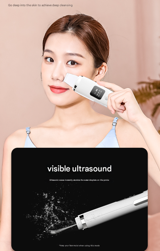 White Professional 4-in-1 Ultrasonic Skin Scrubber - Deep Pore Cleanser, Blackhead Remover & EMS Facial Lifting Tool Tristar Online