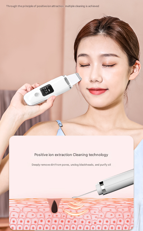 White Professional 4-in-1 Ultrasonic Skin Scrubber - Deep Pore Cleanser, Blackhead Remover & EMS Facial Lifting Tool Tristar Online