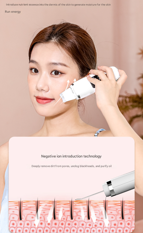 White Professional 4-in-1 Ultrasonic Skin Scrubber - Deep Pore Cleanser, Blackhead Remover & EMS Facial Lifting Tool Tristar Online