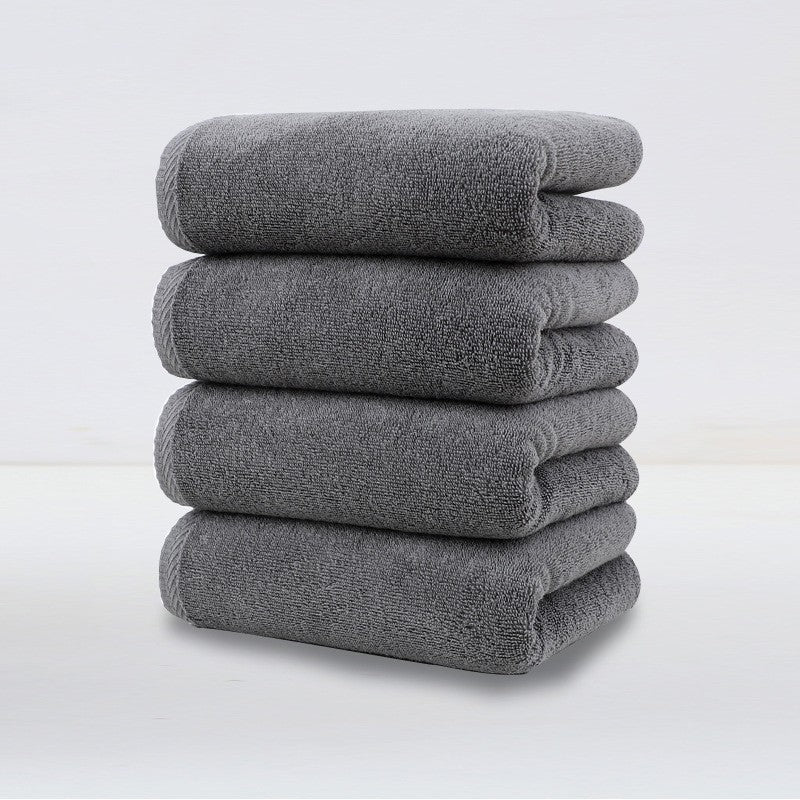 Dark Grey Plush Cotton Hand Towel Set (4-Pack) - Ultra Soft, Absorbent & Quick-Drying Face Towels for Bathroom Tristar Online
