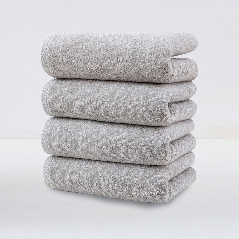 Light Grey Plush Cotton Hand Towel Set (4-Pack) - Ultra Soft, Absorbent & Quick-Drying Face Towels for Bathroom Tristar Online