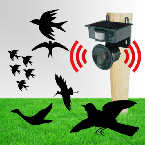 Dark Green Solar Powered Ultrasonic Animal Repeller - Motion Activated Outdoor Pest Deterrent for Garden Tristar Online