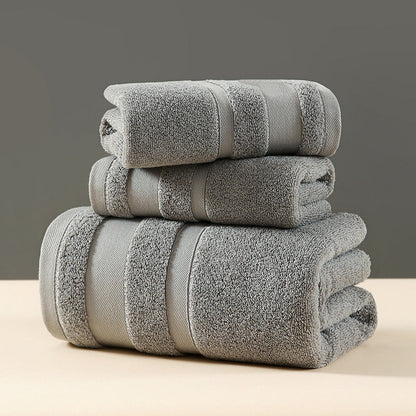 Grey Premium 3-Piece 100% Cotton Towel Set - Ultra Soft, Absorbent & Quick-Dry for Bathroom Tristar Online