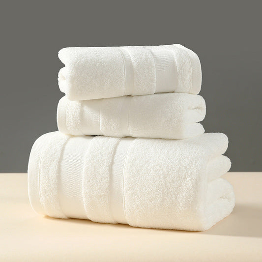 White Premium 3-Piece 100% Cotton Towel Set - Ultra Soft, Absorbent & Quick-Dry for Bathroom Tristar Online