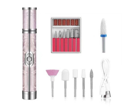 Pink Cordless Electric Nail Drill Pen - Professional Rechargeable Manicure & Pedicure Kit Tristar Online