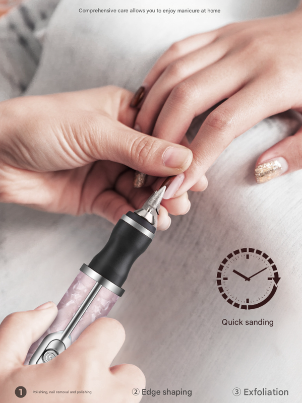 Pink Cordless Electric Nail Drill Pen - Professional Rechargeable Manicure & Pedicure Kit Tristar Online