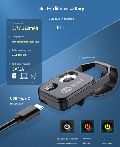 Black Portable 200X Clip-On Microscope Lens for Smartphone - HD Pocket Magnifier with CPL Filter and LED Light(excluding mobile phones) Tristar Online