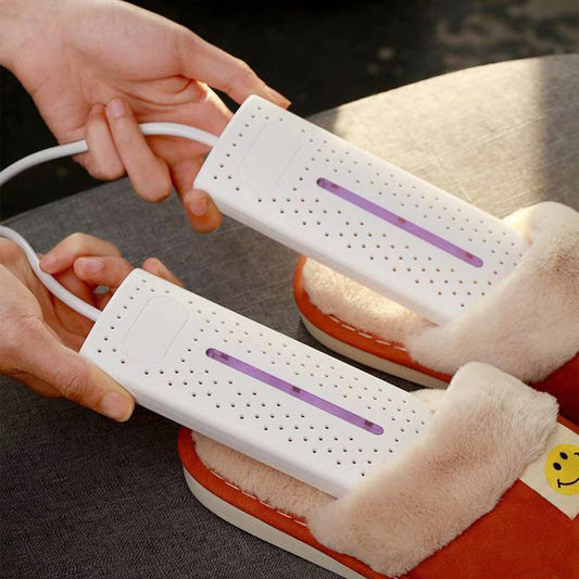 White Portable USB Shoe Dryer & Deodorizer - Constant Temperature Electric Boot Warmer with UV Sanitizer Tristar Online