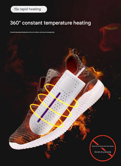White Portable USB Shoe Dryer & Deodorizer - Constant Temperature Electric Boot Warmer with UV Sanitizer Tristar Online
