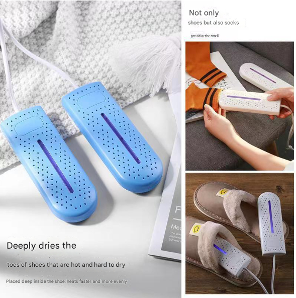 White Portable USB Shoe Dryer & Deodorizer - Constant Temperature Electric Boot Warmer with UV Sanitizer Tristar Online