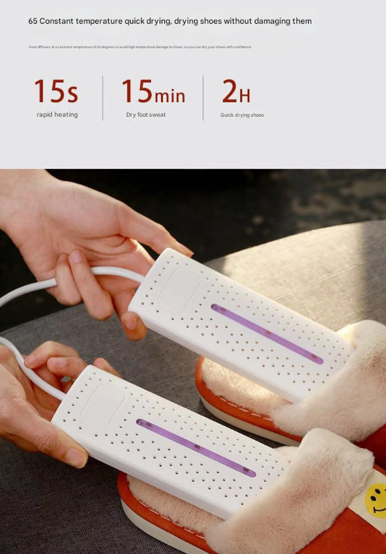 Pink Portable USB Shoe Dryer & Deodorizer - Constant Temperature Electric Boot Warmer with UV Sanitizer Tristar Online