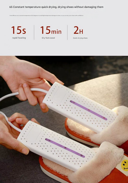 Blue Portable USB Shoe Dryer & Deodorizer - Constant Temperature Electric Boot Warmer with UV Sanitizer Tristar Online