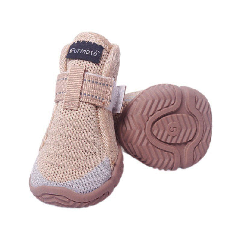 5# Khaki Breathable Woven Dog Shoes for Small to Medium Dogs - Non-Slip, Durable, Anti-Dirty Paw Protectors Tristar Online