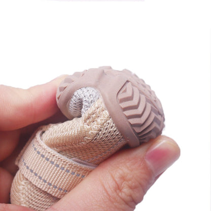 5# Khaki Breathable Woven Dog Shoes for Small to Medium Dogs - Non-Slip, Durable, Anti-Dirty Paw Protectors Tristar Online