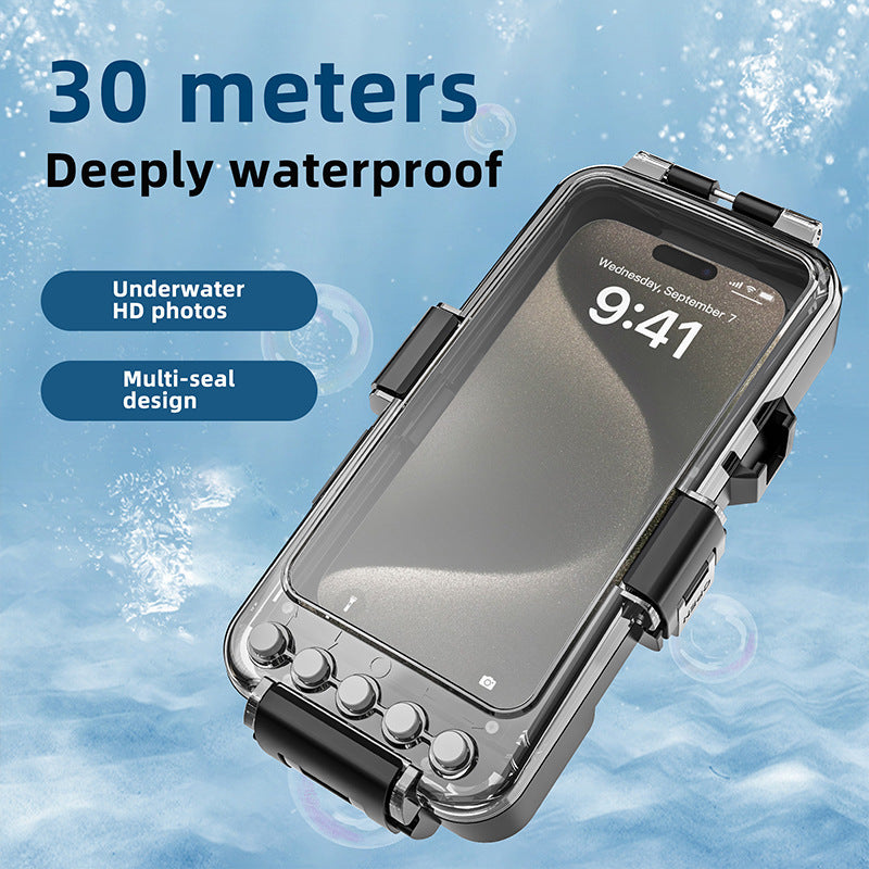 Universal 30m Bluetooth Diving Case for Apple & Samsung - Deep-Water Waterproof Phone Protector Tristar Online