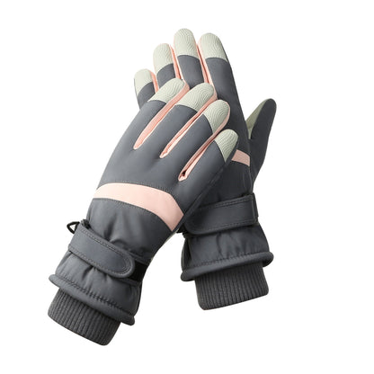 Women's Grey-pink Color Combination Top-Rated Waterproof Touchscreen Ski Gloves - Fleece-Lined for Men & Women Tristar Online