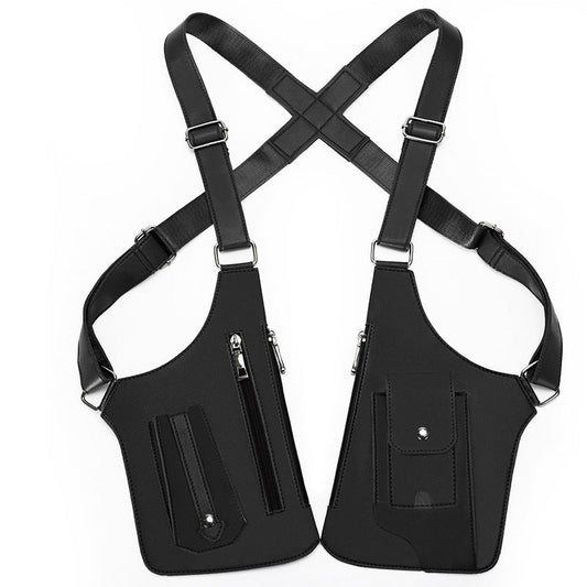 Balck Tactical Underarm Shoulder Holster Bag - Anti-Theft Double Pouch Vest Pack for Men Tristar Online