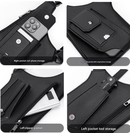 Brown Tactical Underarm Shoulder Holster Bag - Anti-Theft Double Pouch Vest Pack for Men Tristar Online