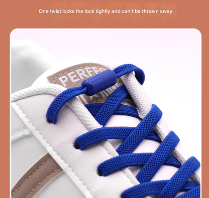 Black No-Tie Elastic Shoelaces with Quick Lock System - Flat Tieless Laces for Kids and Adults Tristar Online